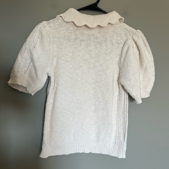 Universal Thread Scalloped Collar Short Sleeve Sweater - Picture 2 of 5